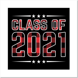 Class Of 2021 Senior Buffalo Plaid Graduation Gift Posters and Art